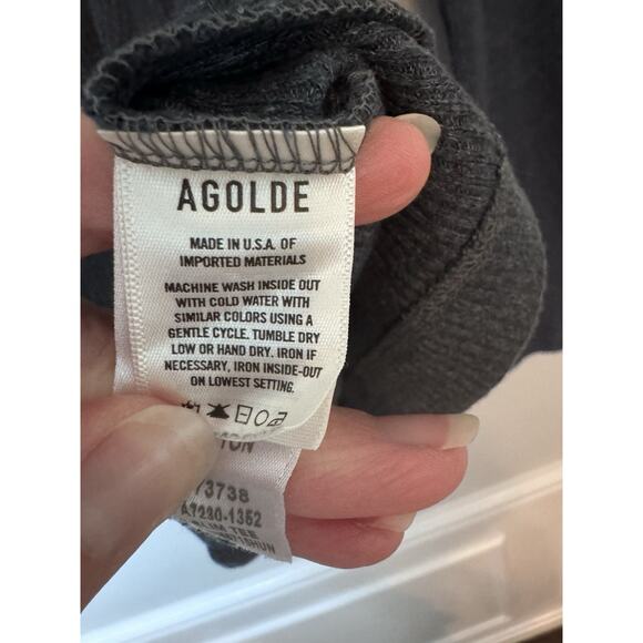 AGOLDE Women's Top Sz S Delphi Slim Tee Blue Jay NWT $138 - Picture 9 of 10